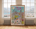 Leaning Tower of Pisa Print | Colorful Italian Cityscape Poster wall art print, modern home decor, unframed artwork by Nomad & Nest
