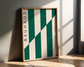 Bauhaus Poster Art Print | Modern Geometric , Bold Green wall art print, modern home decor, unframed artwork by Nomad & Nest