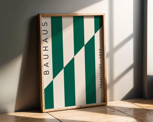 Bauhaus Poster Art Print | Modern Geometric , Bold Green wall art print, modern home decor, unframed artwork by Nomad & Nest