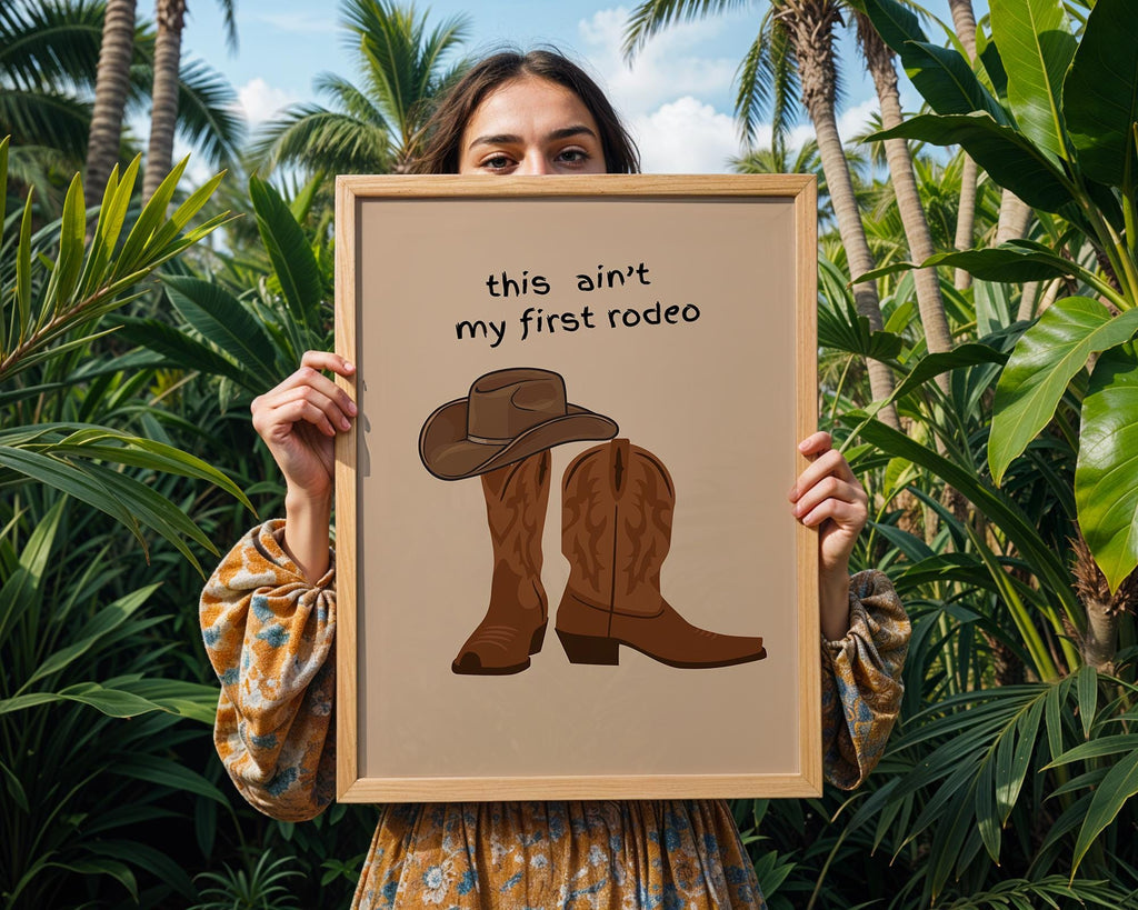 Funny Cowboy Boots Print | Western Quote Wall Art wall art print, modern home decor, unframed artwork by Nomad & Nest