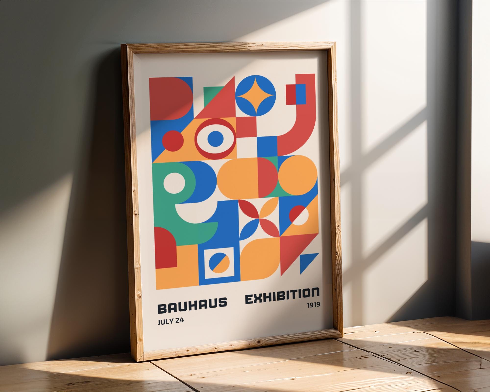 Bauhaus Poster Exhibition Art Print | Mid-Century Modern Geometric wall art print, modern home decor, unframed artwork by Nomad & Nest