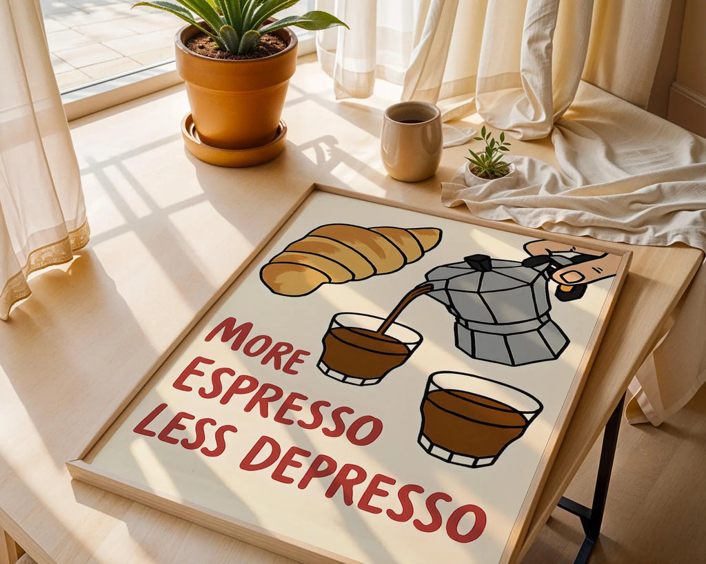 Espresso Quote Print | Funny Kitchen Wall Art wall art print, modern home decor, unframed artwork by Nomad & Nest