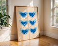 Blue Heart Sunglasses Print | Retro Pop Art Poster wall art print, modern home decor, unframed artwork by Nomad & Nest