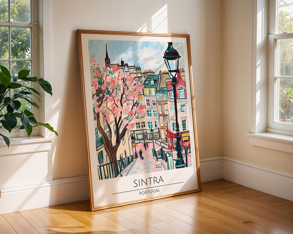 Sintra Portugal Print | Whimsical Travel Poster wall art print, modern home decor, unframed artwork by Nomad & Nest