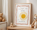 Playroom Ideas | Fill The World With Sunshine Nursery Wall Art | Boho Sun Print wall art print, modern home decor, unframed artwork by Nomad & Nest