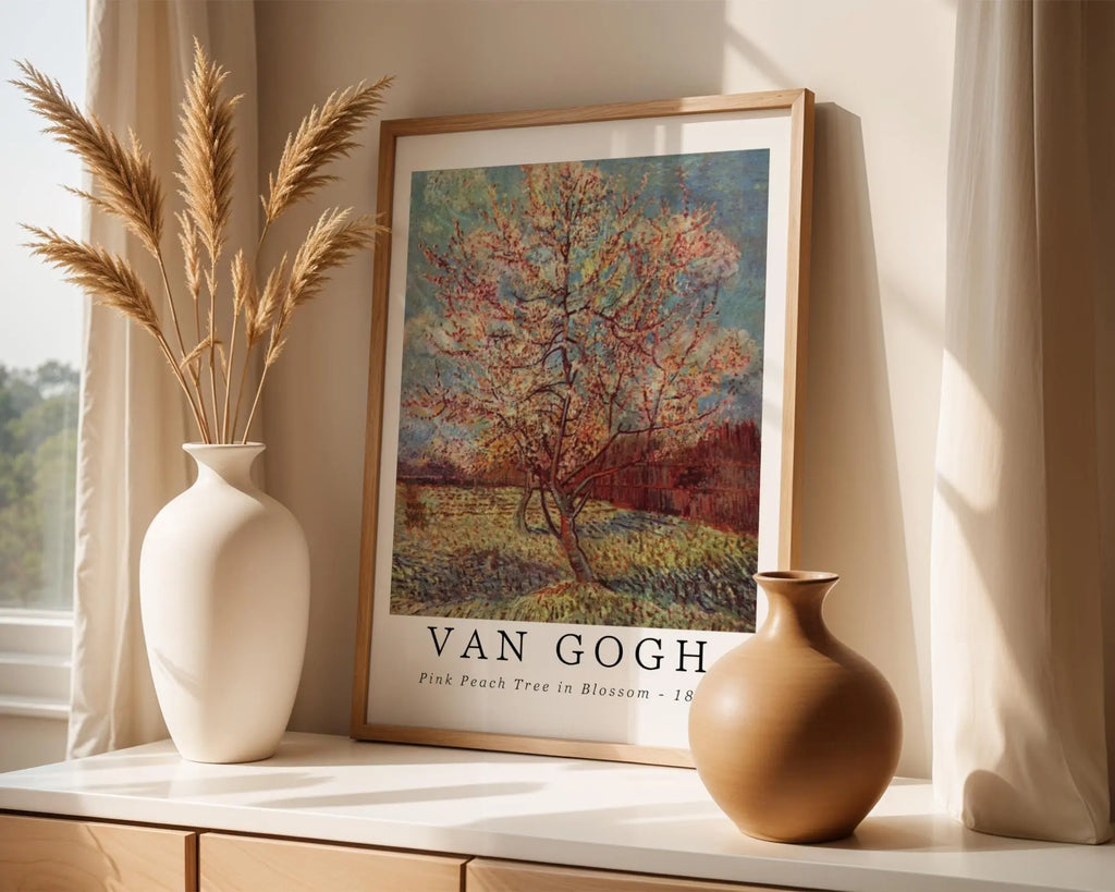 Van Gogh Print | Pink Peach Tree Blossom  – Vintage Floral Poster wall art print, modern home decor, unframed artwork by Nomad & Nest