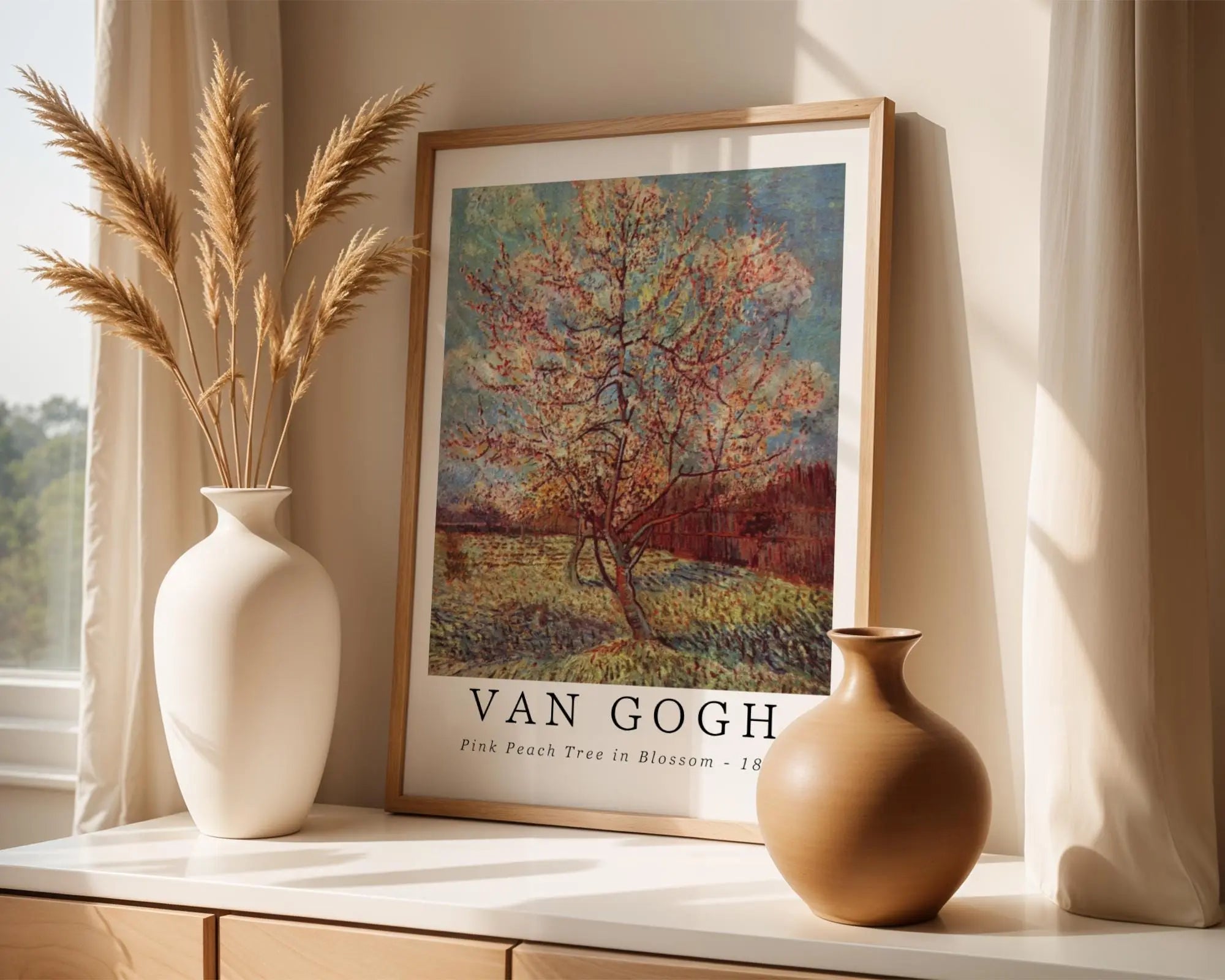 Van Gogh Print | Pink Peach Tree Blossom  – Vintage Floral Poster wall art print, modern home decor, unframed artwork by Nomad & Nest