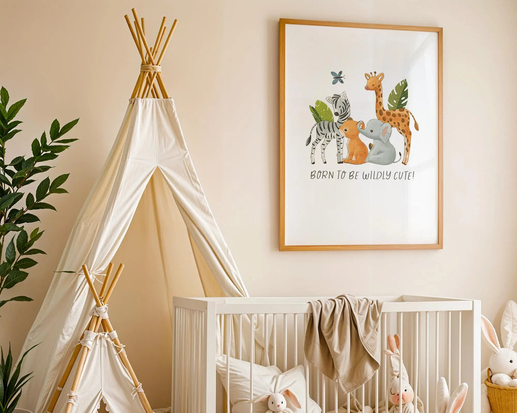 Playroom Ideas | Safari Friends Nursery Print | Jungle Animal Wall Art wall art print, modern home decor, unframed artwork by Nomad & Nest