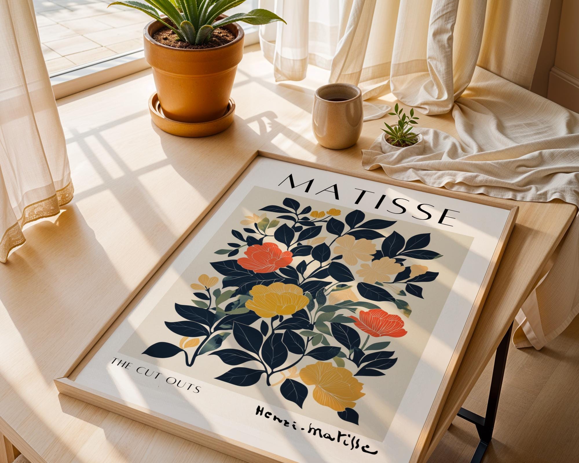 Henri Matisse Print | Inspired Botanical  | Lush Floral Cut-Out Poster wall art print, modern home decor, unframed artwork by Nomad & Nest