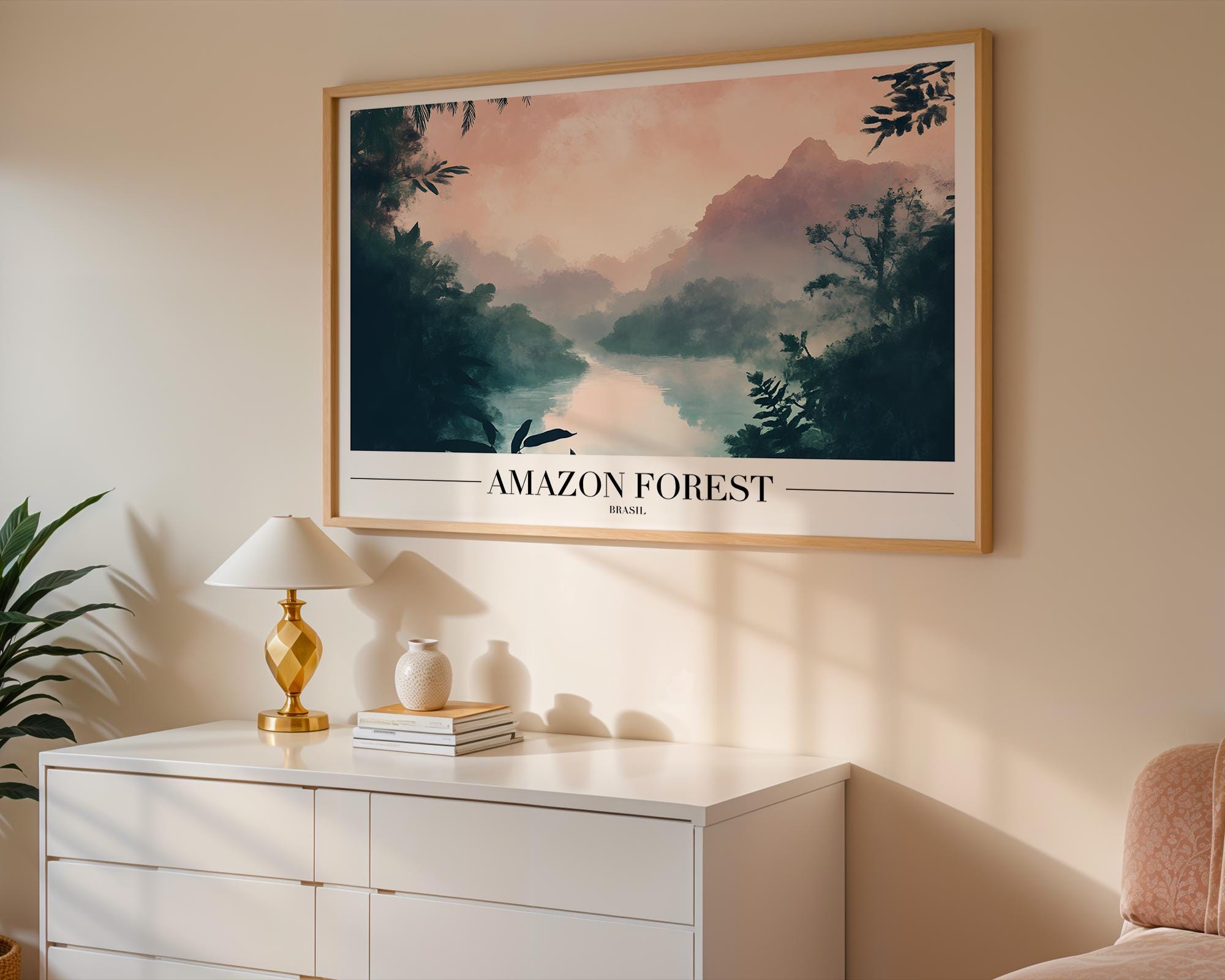 Amazon Rainforest Print | Brazil Jungle Landscape Art wall art print, modern home decor, unframed artwork by Nomad & Nest
