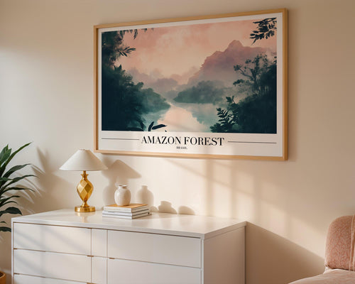 Amazon Rainforest Print | Brazil Jungle Landscape Art wall art print, modern home decor, unframed artwork by Nomad & Nest