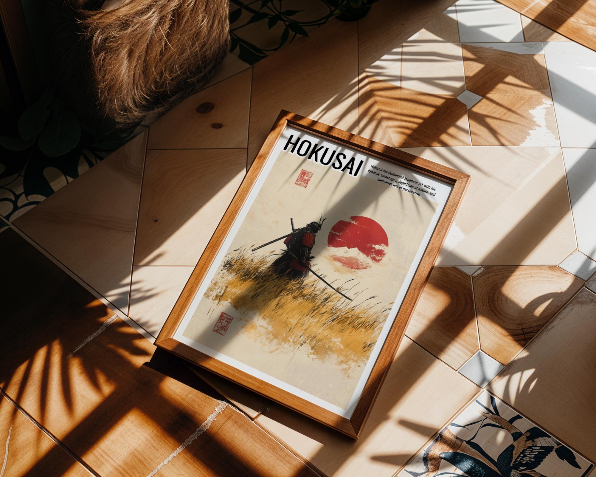 Japanese Poster | Samurai Warrior Print -  Katana, Bushido Art wall art print, modern home decor, unframed artwork by Nomad & Nest