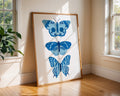 Blue Butterfly Print Set | Scandinavian Insect Wall Art wall art print, modern home decor, unframed artwork by Nomad & Nest