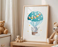 Playroom Ideas | Elephant Balloon Nursery Print | Cute Animal Wall Art wall art print, modern home decor, unframed artwork by Nomad & Nest