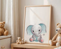 Playroom Ideas | Elephant Nursery Print | Fun Sitting Animal Wall Art wall art print, modern home decor, unframed artwork by Nomad & Nest