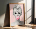 Modern Pop Art | Graffiti Girl Bubblegum Portrait Print | Bedroom Decor wall art print, modern home decor, unframed artwork by Nomad & Nest