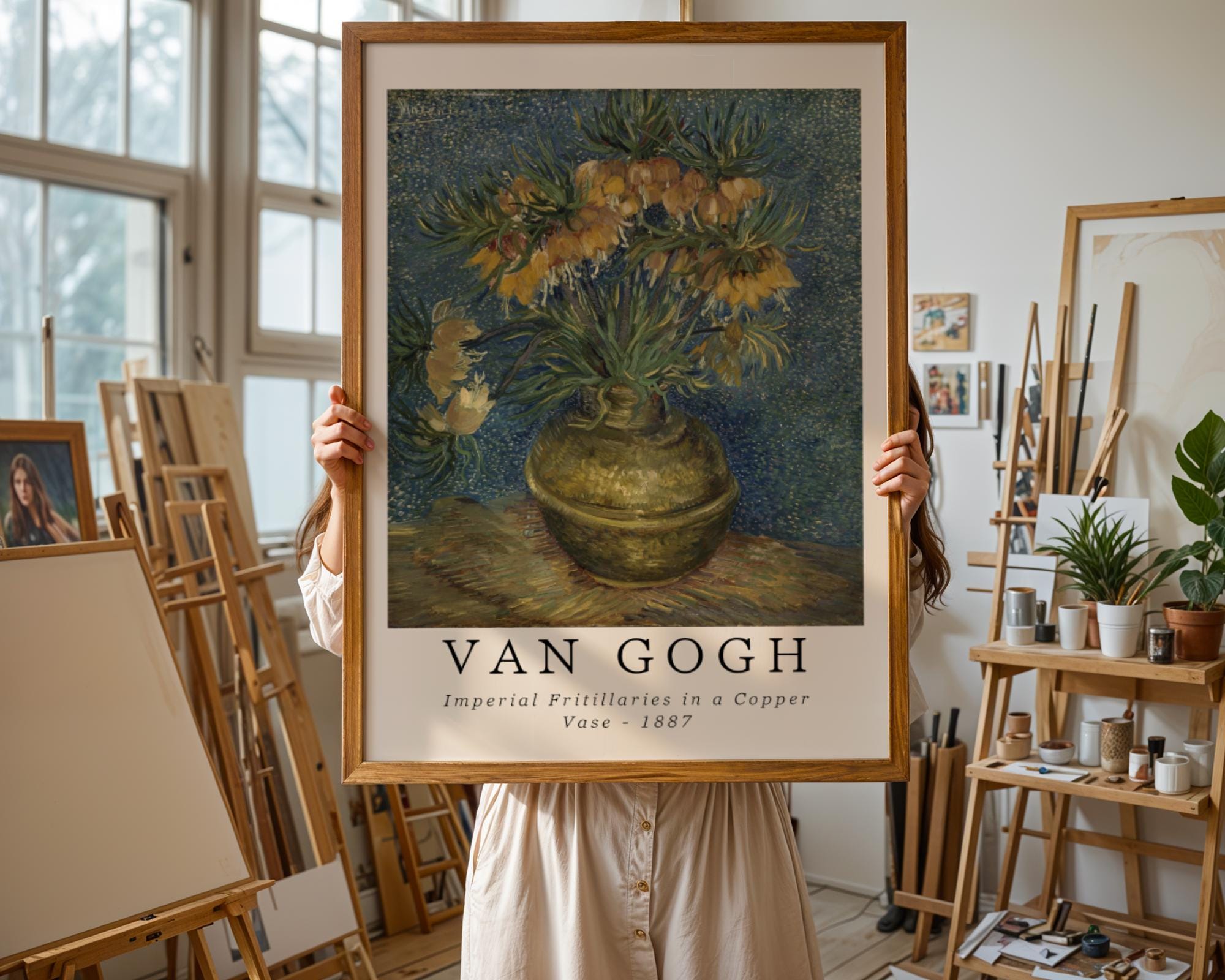 Van Gogh Print | Floral  - Imperial Fritillaries, Botanical Art wall art print, modern home decor, unframed artwork by Nomad & Nest