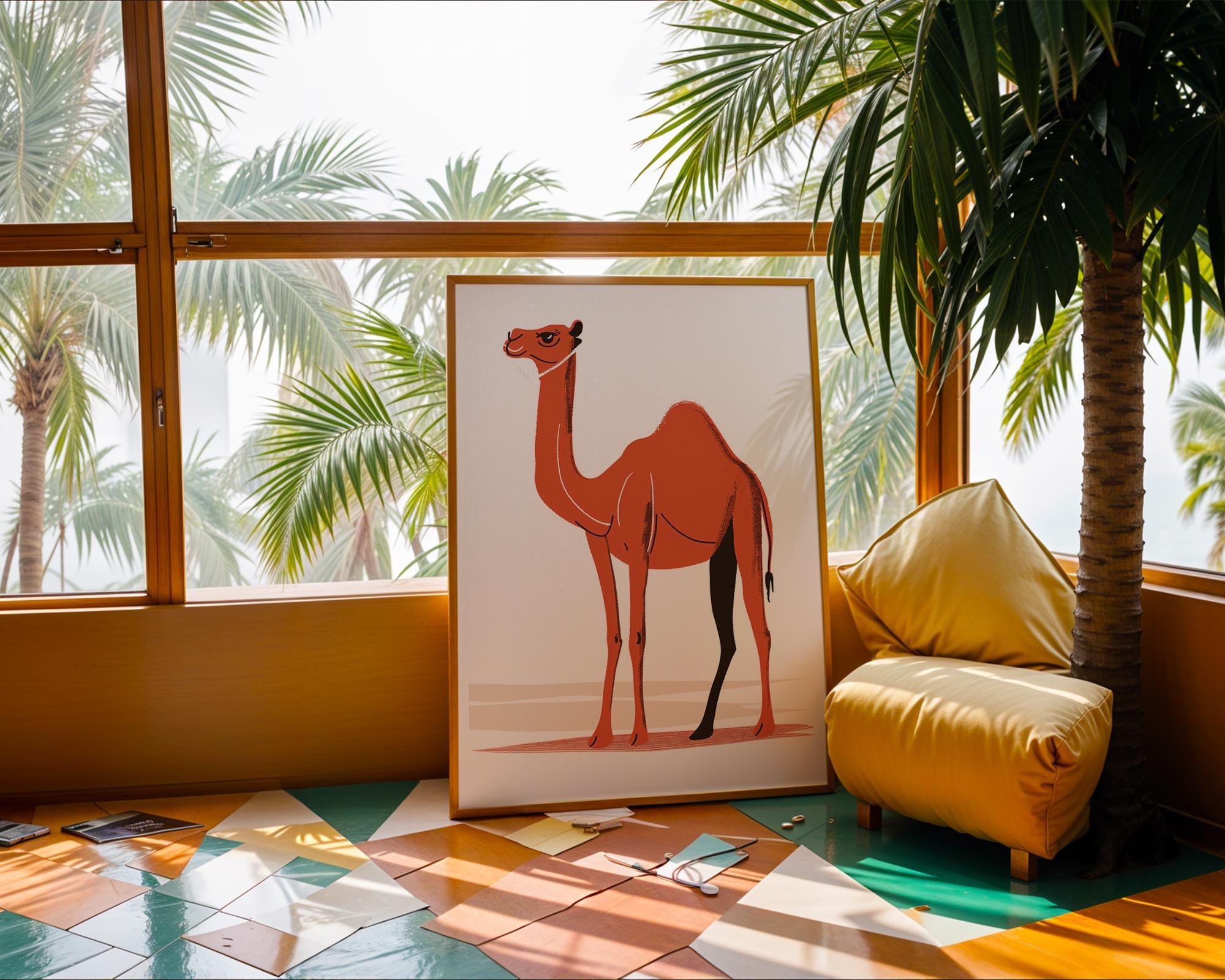 Desert Camel Art Print | Exotic Animal Wall Decor wall art print, modern home decor, unframed artwork by Nomad & Nest