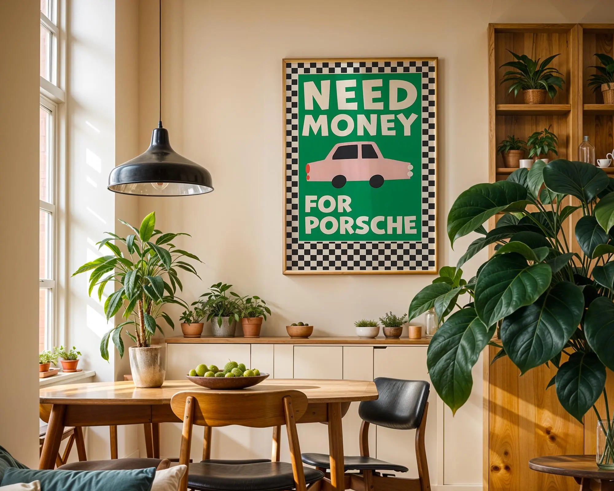 Need Money For Porsche Poster | Funny Car Quote Art wall art print, modern home decor, unframed artwork by Nomad & Nest