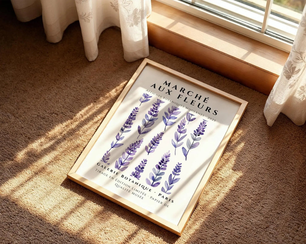 Lavender Watercolor Botanical Print | French Country Decor wall art print, modern home decor, unframed artwork by Nomad & Nest