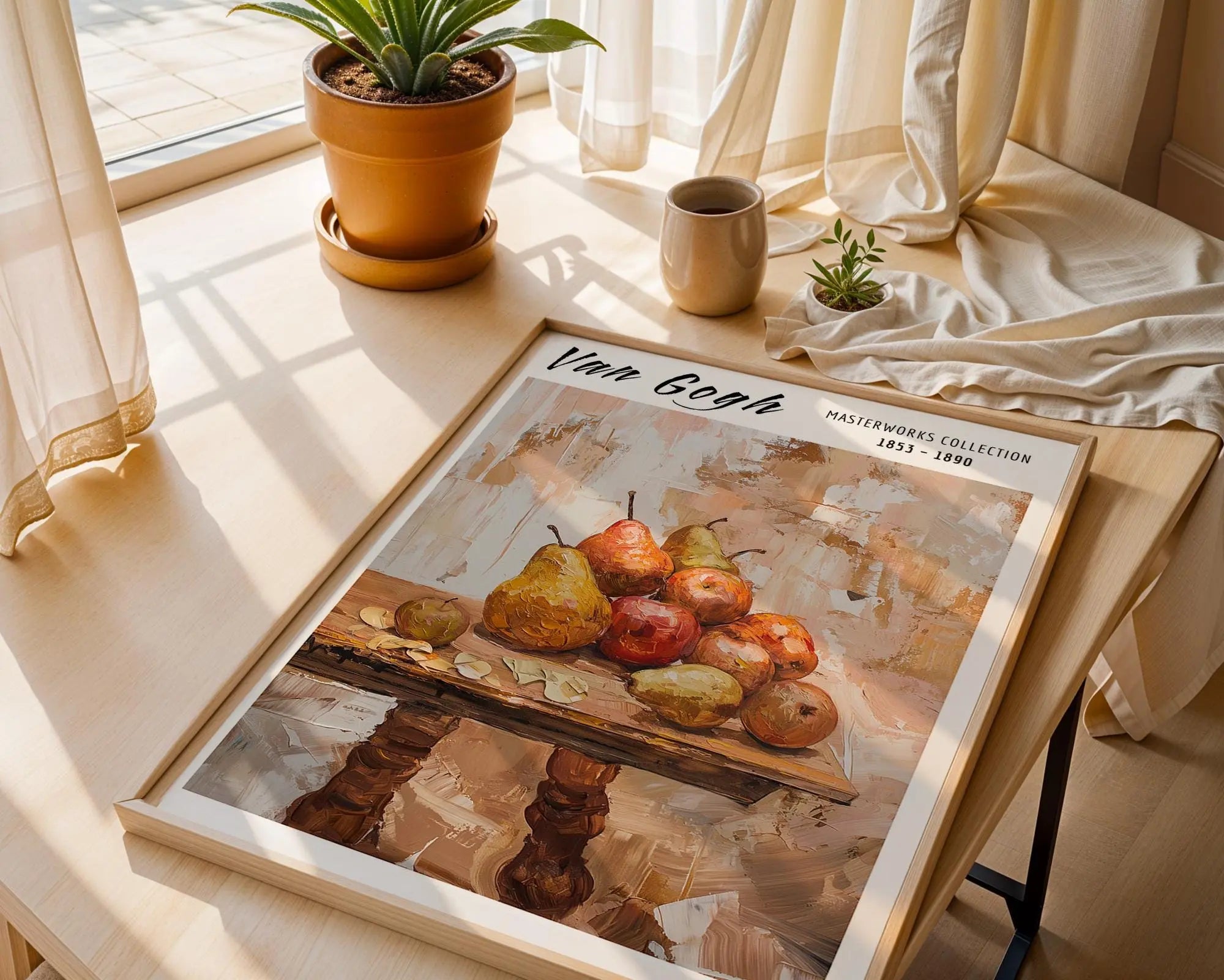 Van Gogh Print | Pears and Apples  | Rustic Farmhouse Kitchen Art wall art print, modern home decor, unframed artwork by Nomad & Nest