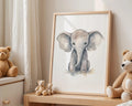 Playroom Ideas | Elephant Nursery Wall Art | Neutral Safari Baby Decor wall art print, modern home decor, unframed artwork by Nomad & Nest