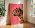 Pink Leopard Portrait Print | Modern Jungle Wall Art wall art print, modern home decor, unframed artwork by Nomad & Nest