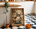 Raccoon Barista Art Print • Whimsical Kitchen Cafe Decor wall art print, modern home decor, unframed artwork by Nomad & Nest