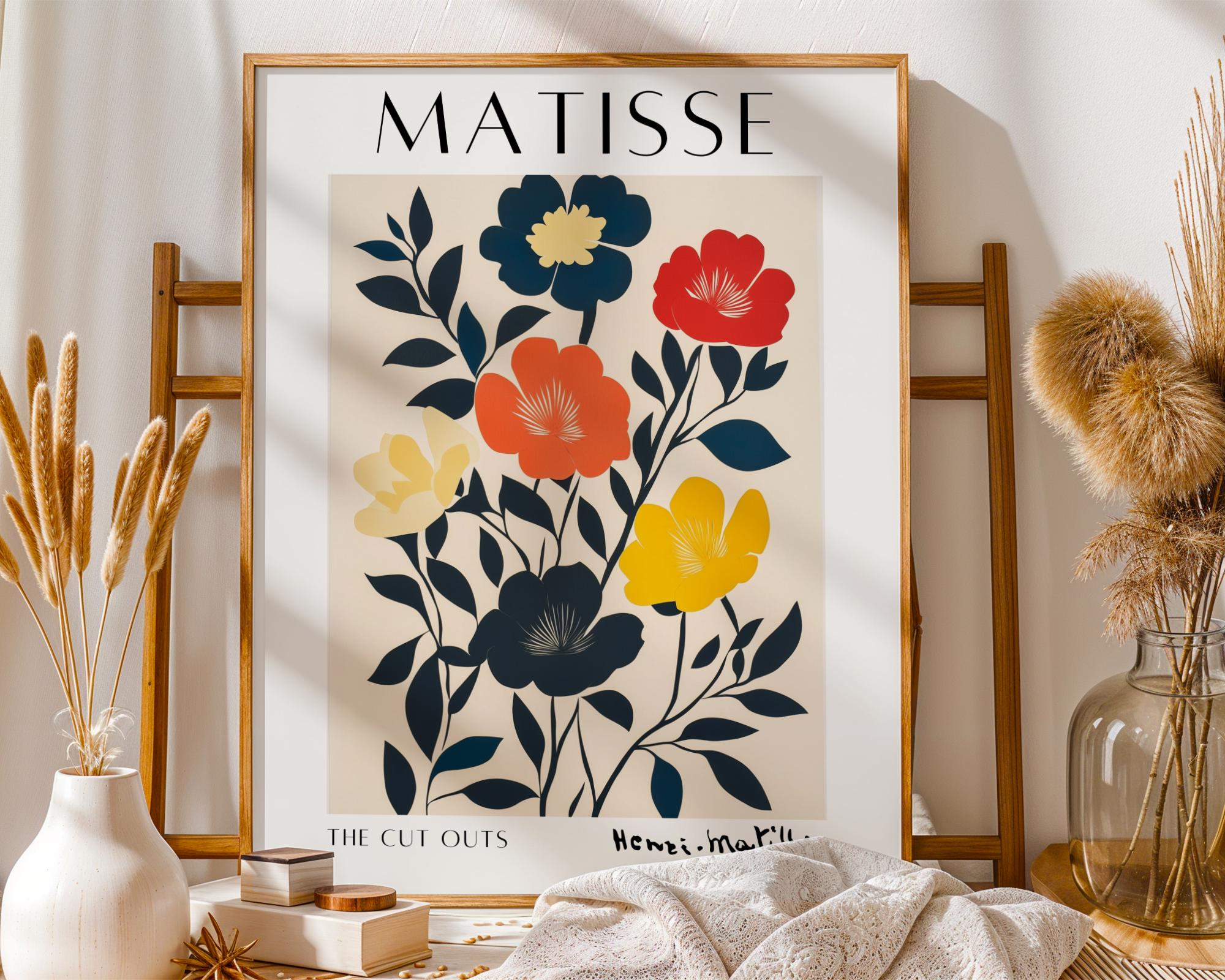 Henri Matisse Print | Inspired Floral  | Abstract Botanical Wall Art wall art print, modern home decor, unframed artwork by Nomad & Nest