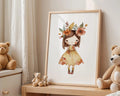 Playroom Ideas | Autumn Girl Nursery Wall Art | Floral Fall Baby Print wall art print, modern home decor, unframed artwork by Nomad & Nest