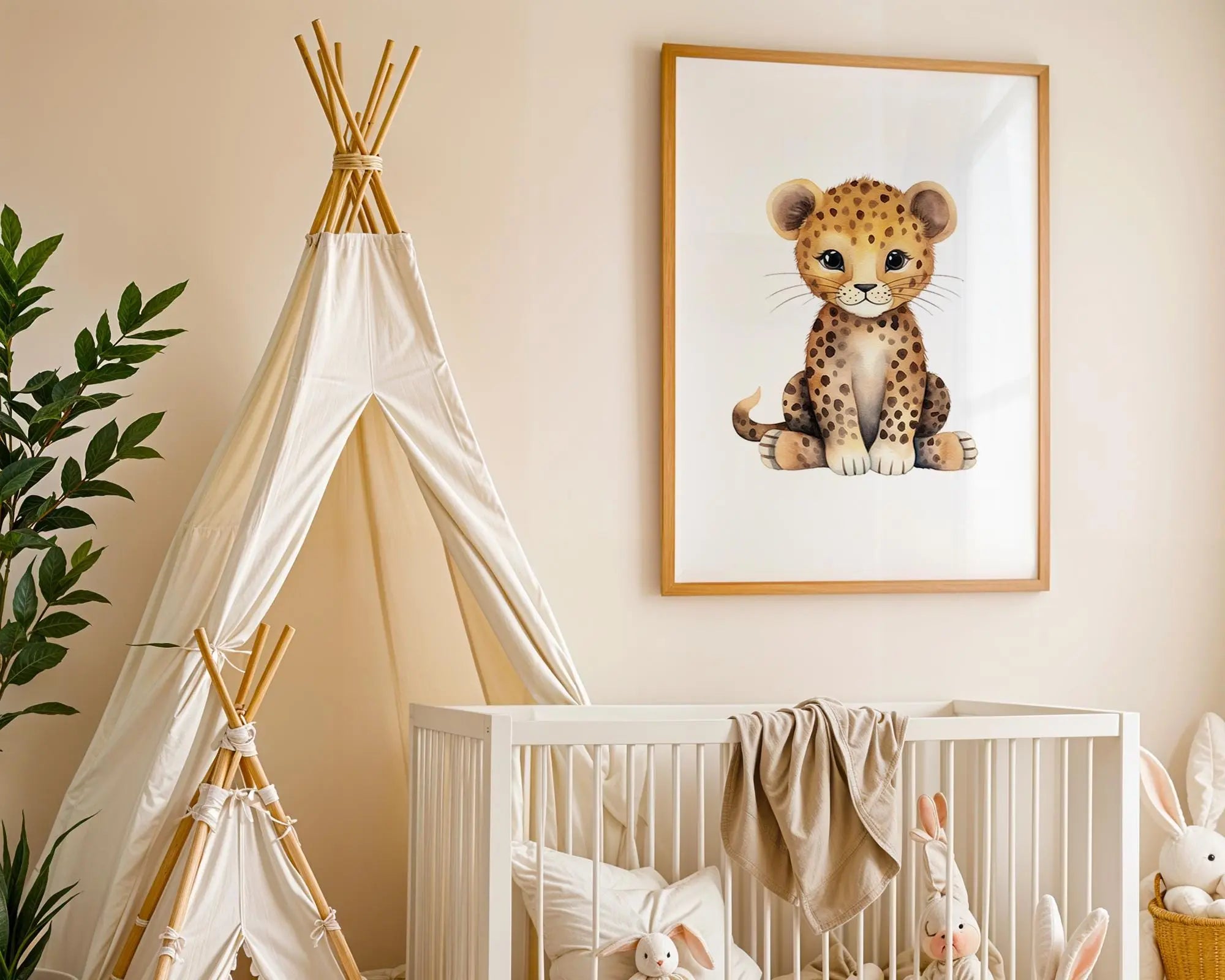 Playroom Ideas | Leopard Nursery Wall Art | Safari Animal Baby Print wall art print, modern home decor, unframed artwork by Nomad & Nest