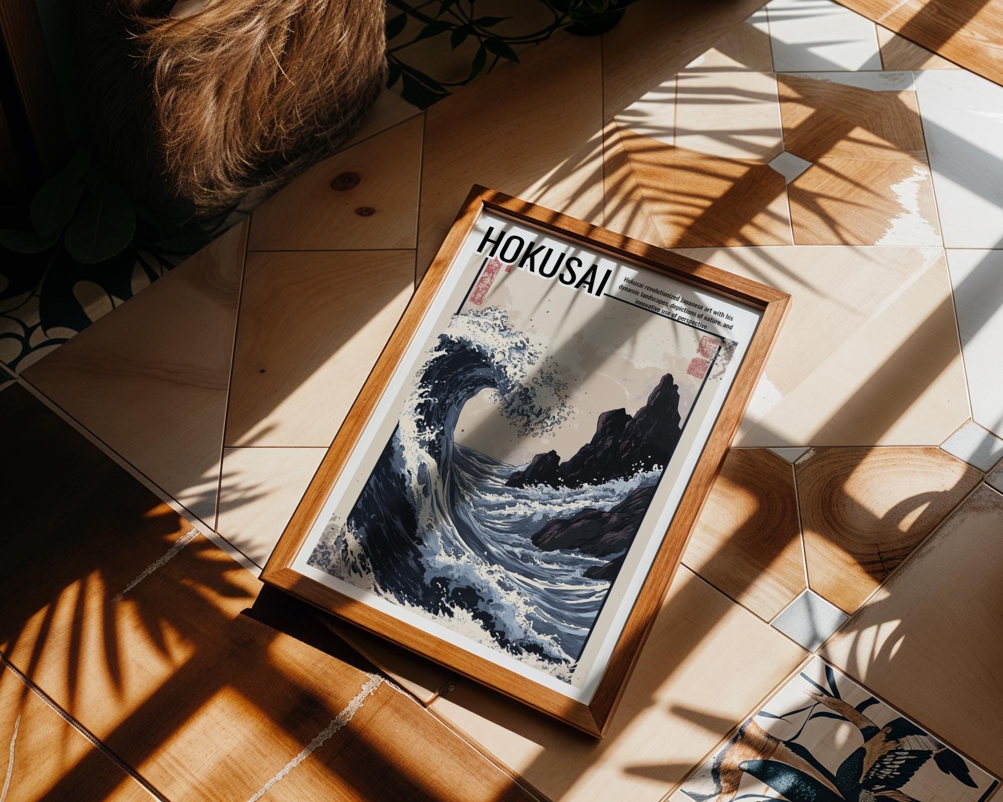 Japanese Poster | Wave Art Print - Hokusai Ocean Seascape, Coastal Decor wall art print, modern home decor, unframed artwork by Nomad & Nest