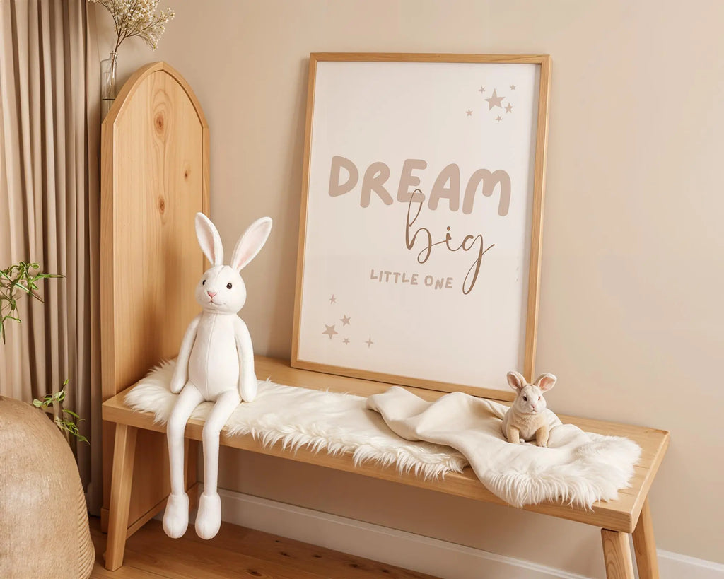 Playroom Ideas | Dream Big Nursery Wall Art | Neutral Typography Baby Print wall art print, modern home decor, unframed artwork by Nomad & Nest