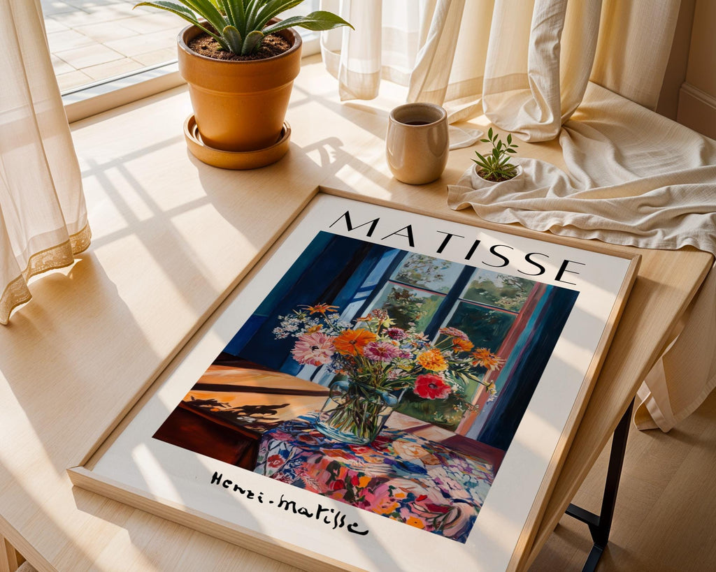 Henri Matisse Print | Inspired Floral Window  | Boho Cottage Art wall art print, modern home decor, unframed artwork by Nomad & Nest