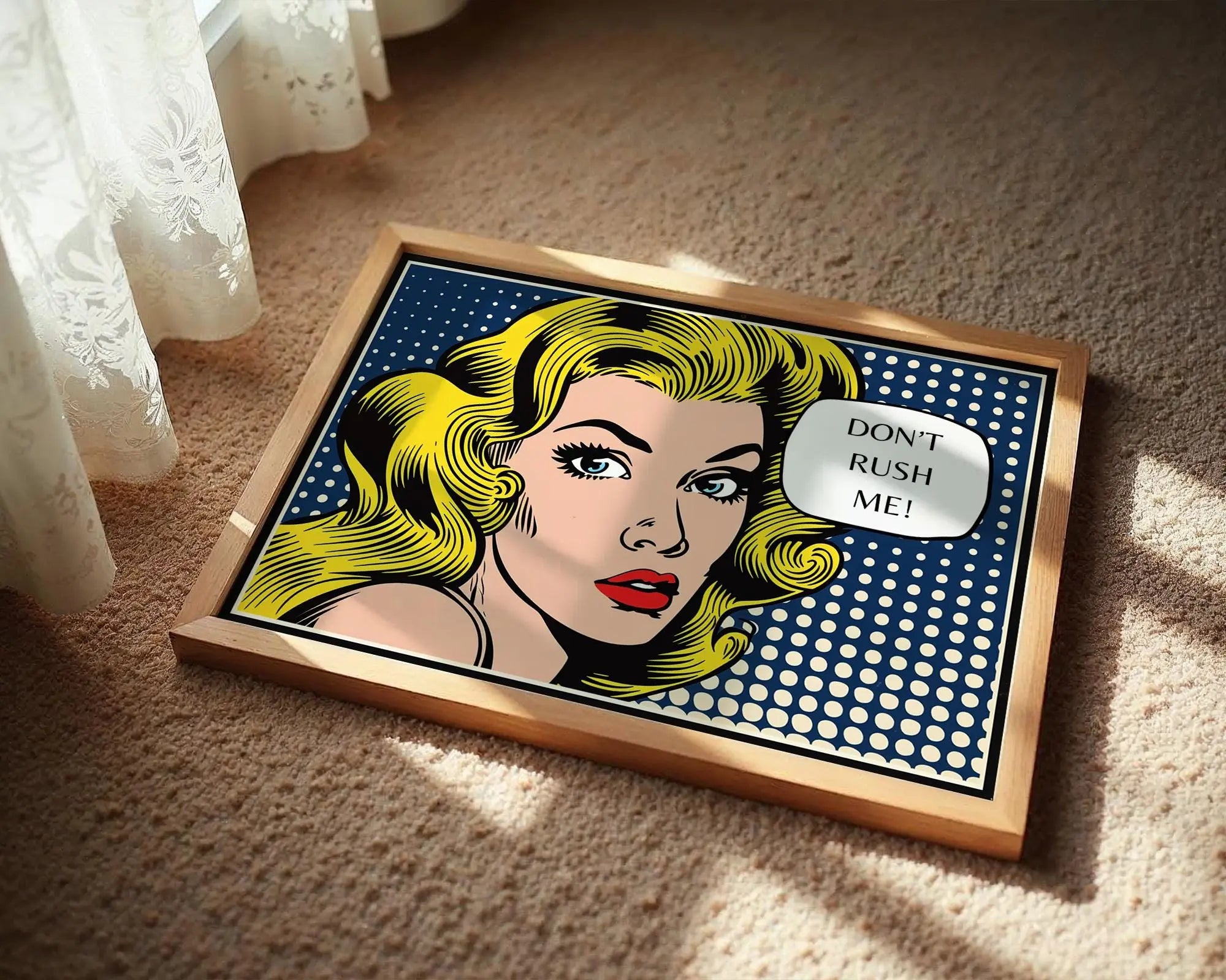 Modern Pop Art | Marilyn Style Print | Retro Comic  Decor wall art print, modern home decor, unframed artwork by Nomad & Nest