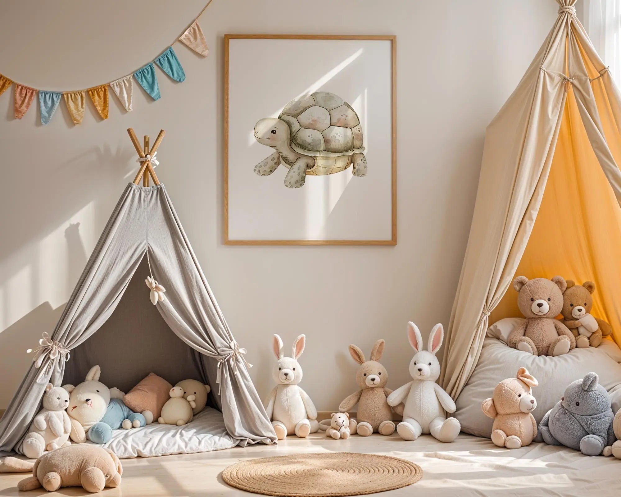 Playroom Ideas | Tortoise Nursery Wall Art | Turtle Animal Baby Decor wall art print, modern home decor, unframed artwork by Nomad & Nest