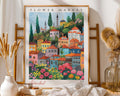 Istanbul Flower Market Print | Vintage Turkish Travel Poster wall art print, modern home decor, unframed artwork by Nomad & Nest