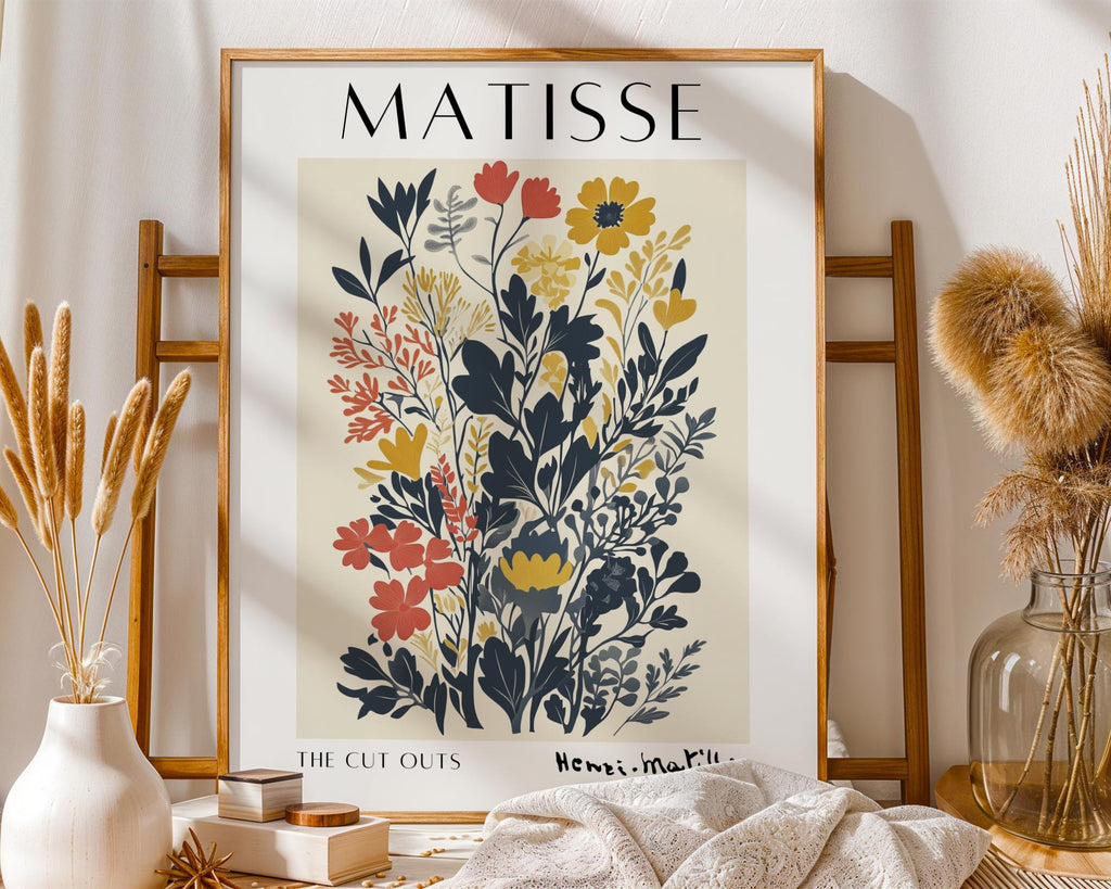Henri Matisse Print | Inspired Floral Art  | Abstract Boho Home Decor wall art print, modern home decor, unframed artwork by Nomad & Nest