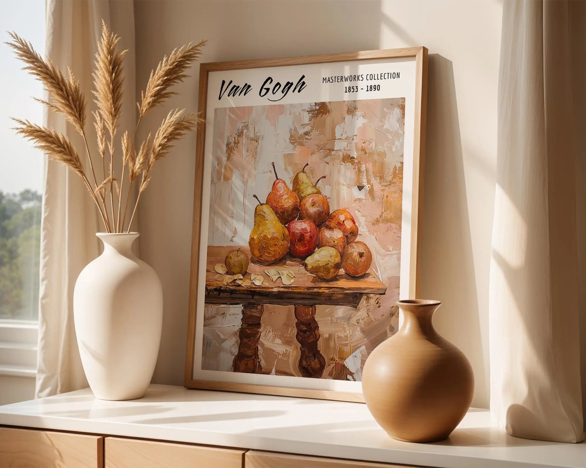 Van Gogh Print | Pears and Apples  | Rustic Farmhouse Kitchen Art wall art print, modern home decor, unframed artwork by Nomad & Nest