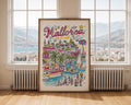 Mallorca Travel Poster | Balearic Islands Mediterranean Art Print wall art print, modern home decor, unframed artwork by Nomad & Nest