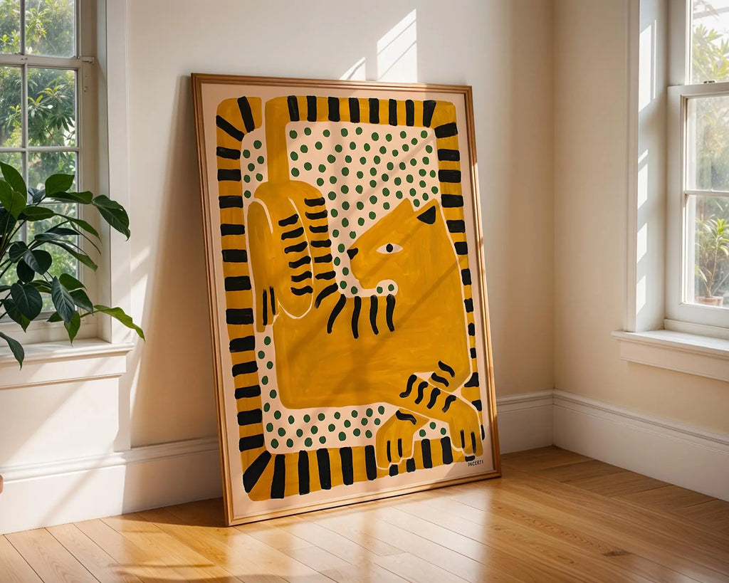 Modern Tiger Art Print | Abstract Jungle Illustration wall art print, modern home decor, unframed artwork by Nomad & Nest