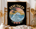 Stay Salty Wave Art Print | Coastal Beach House Decor wall art print, modern home decor, unframed artwork by Nomad & Nest