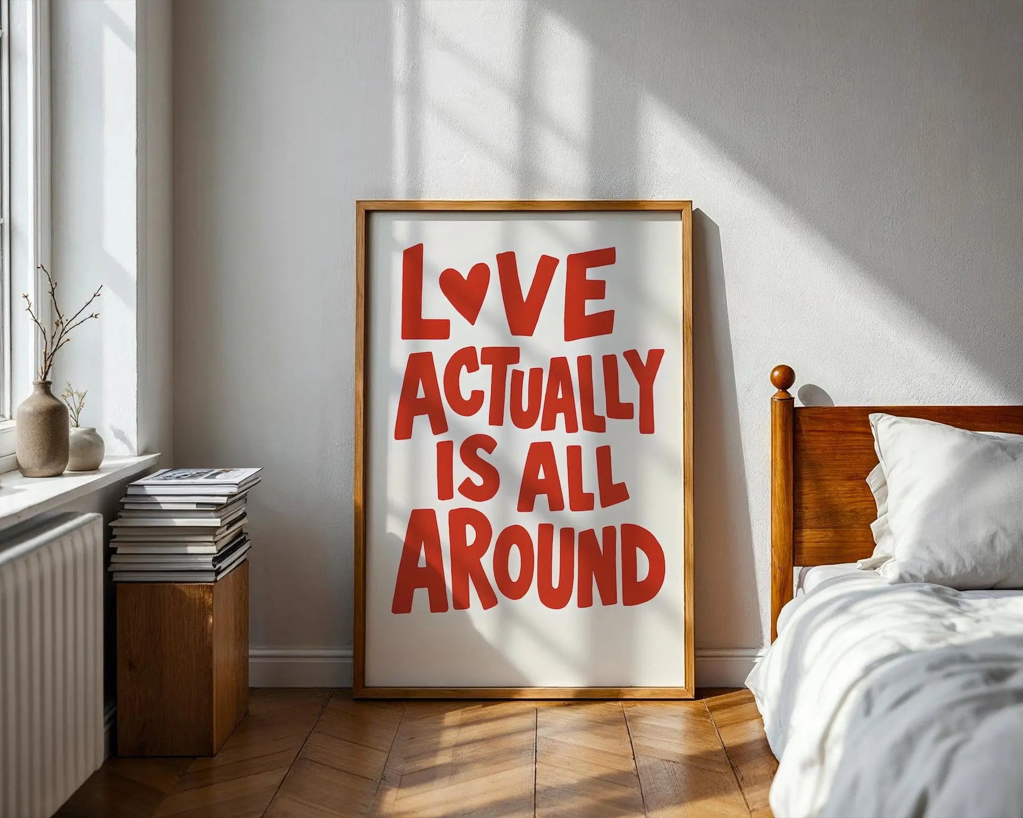 Love Actually Quote Print | Romantic Movie Poster wall art print, modern home decor, unframed artwork by Nomad & Nest