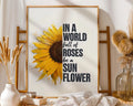 Sunflower Print | Positive Quote Floral Wall Art wall art print, modern home decor, unframed artwork by Nomad & Nest