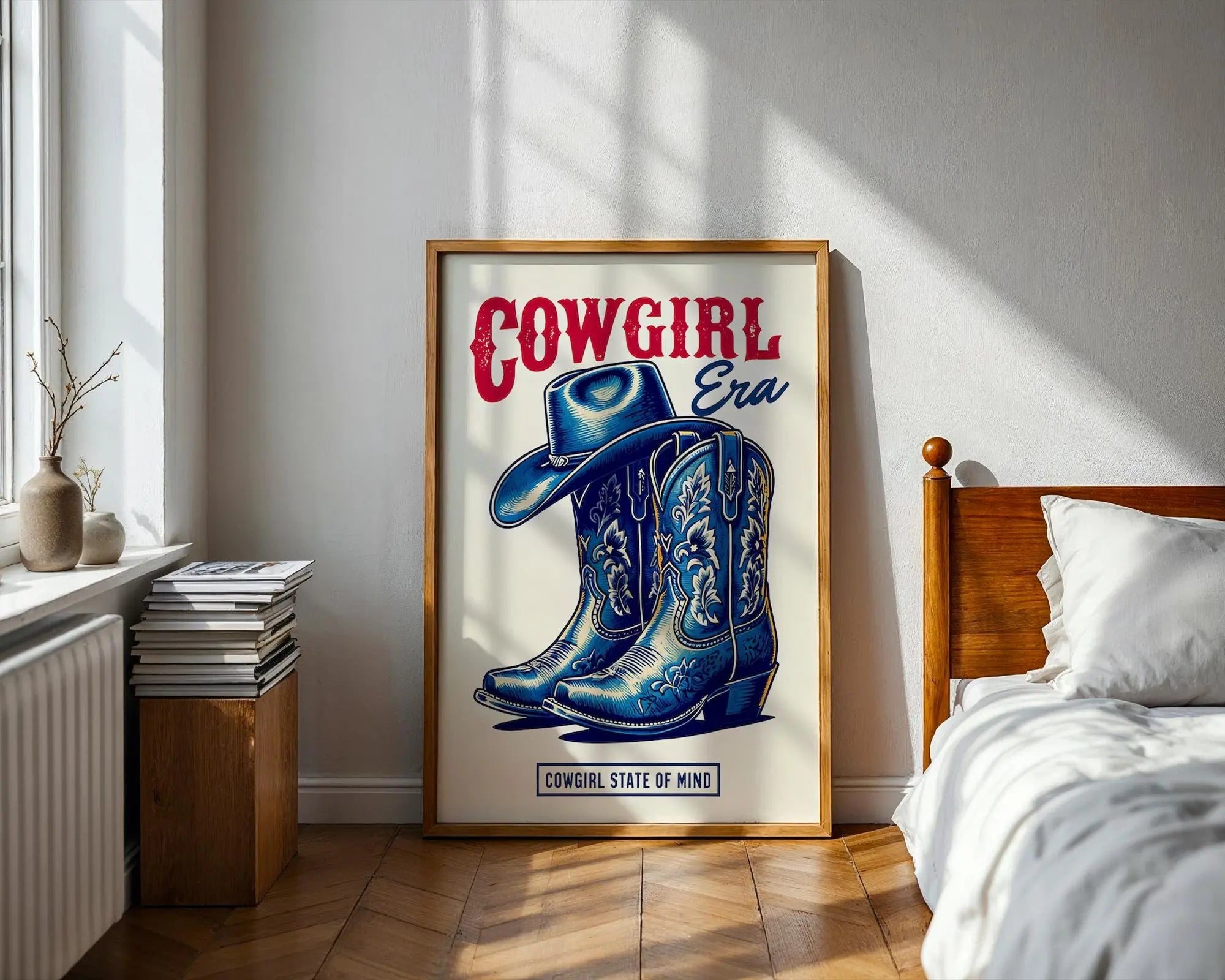 Cowgirl Boots Art Print | Western Decor wall art print, modern home decor, unframed artwork by Nomad & Nest