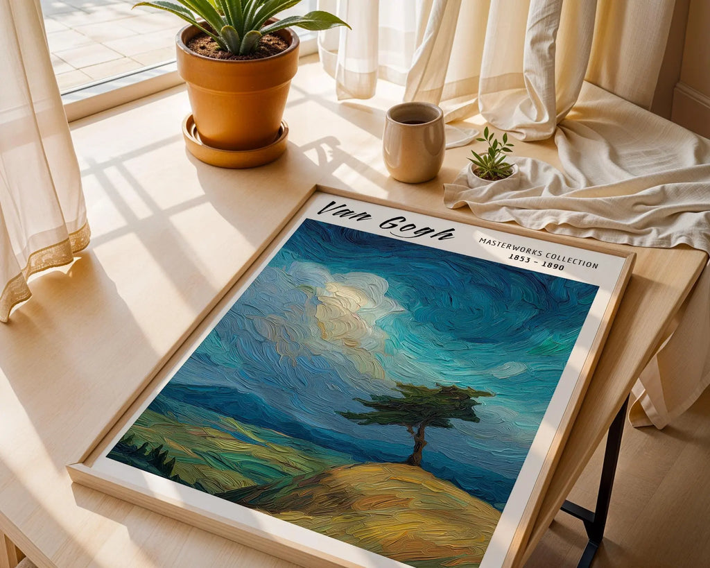 Van Gogh Print | Cypress Tree  | Impressionist Landscape Art wall art print, modern home decor, unframed artwork by Nomad & Nest