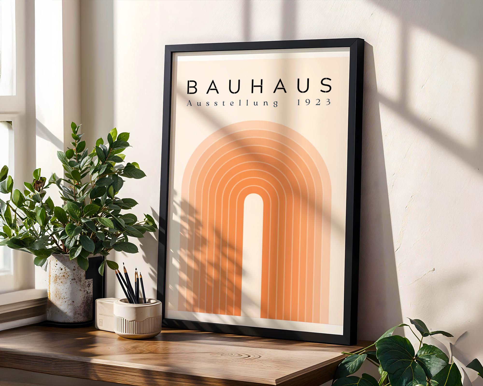 Bauhaus Poster Exhibition  | Orange Geometric Wall Art wall art print, modern home decor, unframed artwork by Nomad & Nest