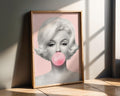 Modern Pop Art | Marilyn Monroe  Print | Pink Bubblegum, Retro Glamour wall art print, modern home decor, unframed artwork by Nomad & Nest