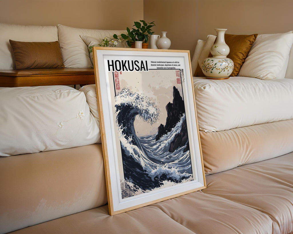 Japanese Poster | Wave Art Print - Hokusai Ocean Seascape, Coastal Decor wall art print, modern home decor, unframed artwork by Nomad & Nest