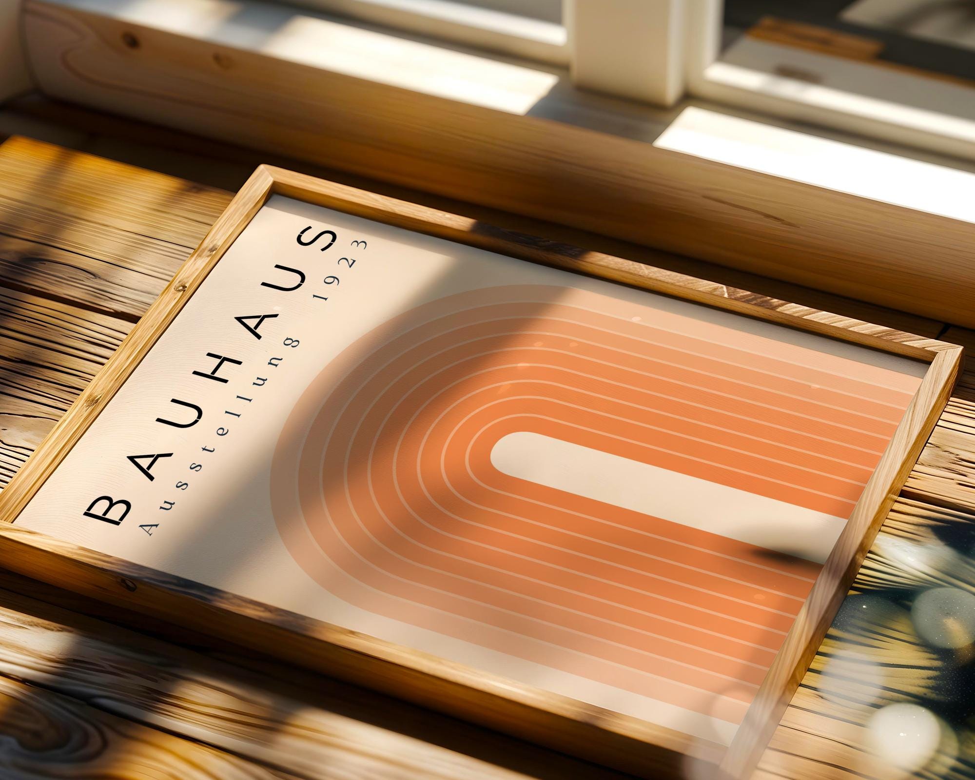 Bauhaus Poster Exhibition  | Orange Geometric Wall Art wall art print, modern home decor, unframed artwork by Nomad & Nest